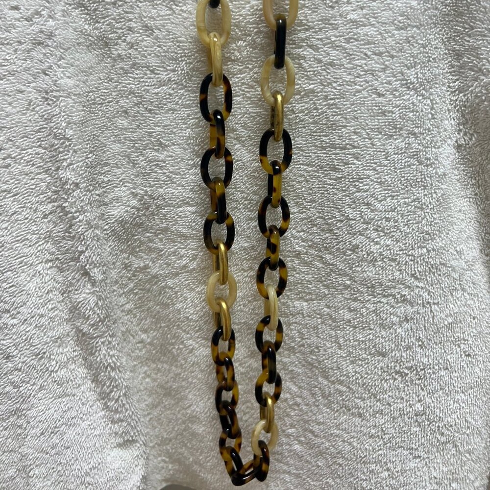 J Crew Tortoiseshell Links Long Necklace